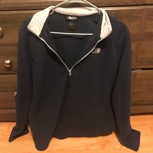 Navy Blue Quarter Zip North Face Jacket